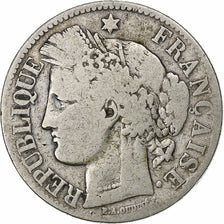 Francia, Cérès, 2 Francs, 1872, Bordeaux, MB, Argento, KM:817.2, Gadoury:530a