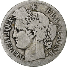 Coin, France, Cérès, 2 Francs, 1871, Bordeaux, VF(20-25), Silver, KM:816.2