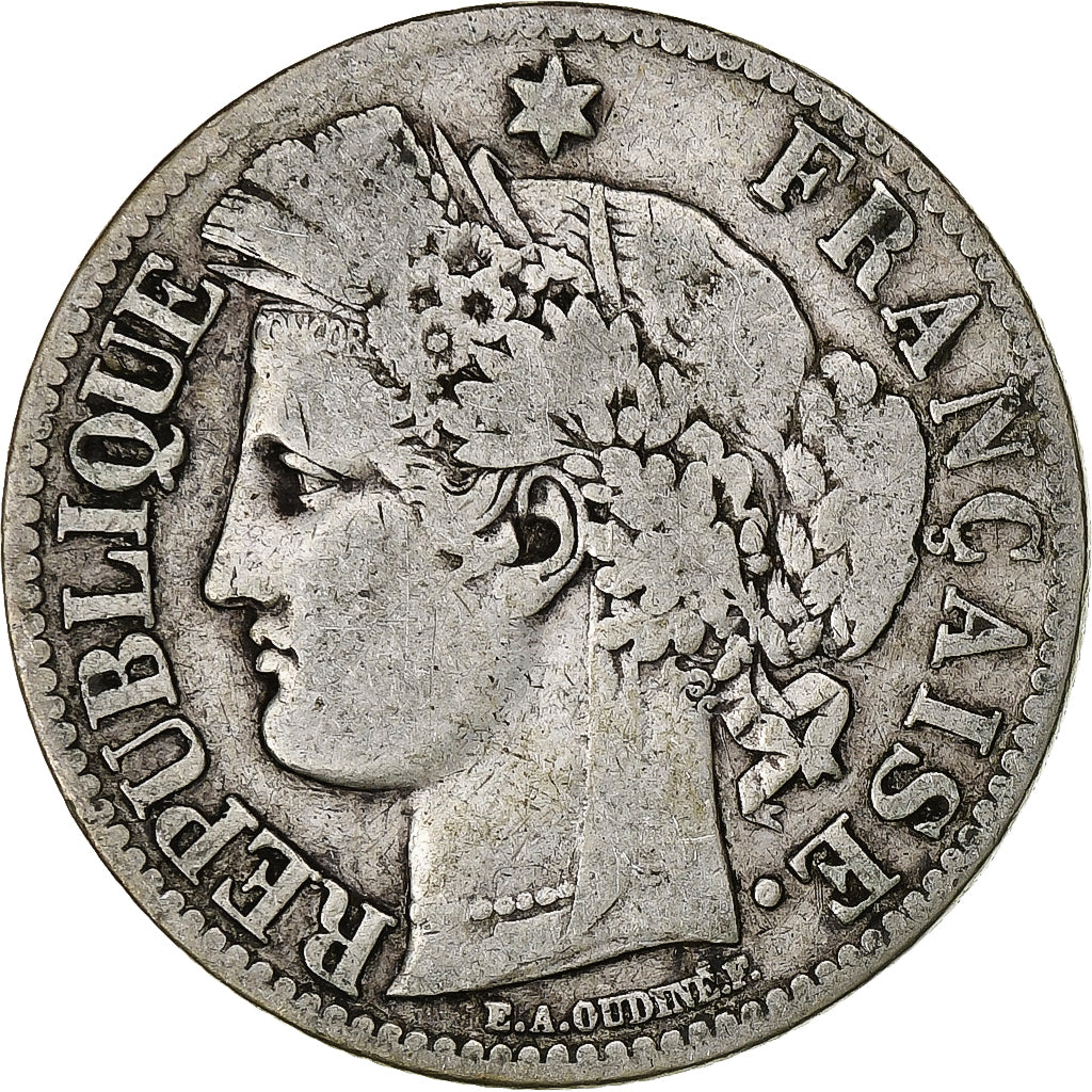 France, Cérès, 2 Francs, 1873, Paris, TB, Argent, Gadoury:530a, KM:817.1