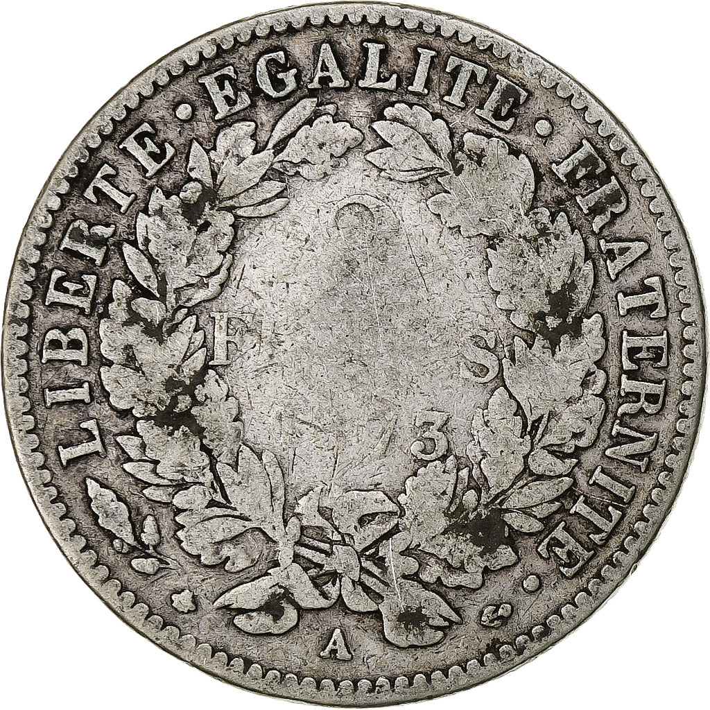 France, Cérès, 2 Francs, 1873, Paris, TB, Argent, Gadoury:530a, KM:817.1
