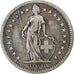Switzerland, 2 Francs, 1878, Bern, EF(40-45), Silver, KM:21