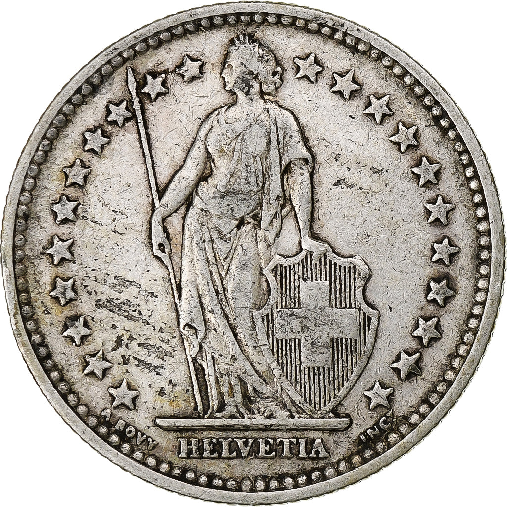 Switzerland, 2 Francs, 1905, Bern, EF(40-45), Silver, KM:21