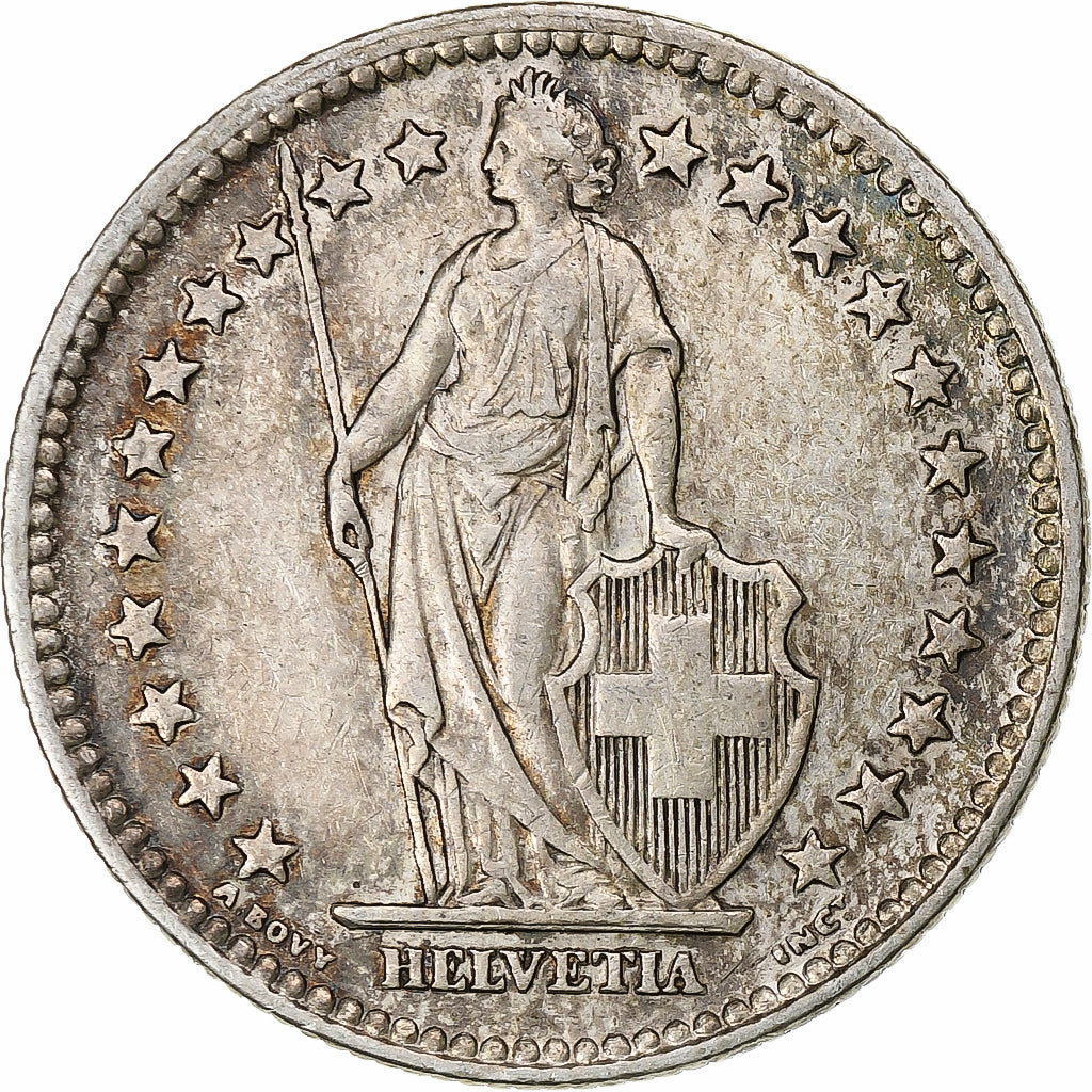 Switzerland, 2 Francs, 1943, Bern, AU(50-53), Silver, KM:21