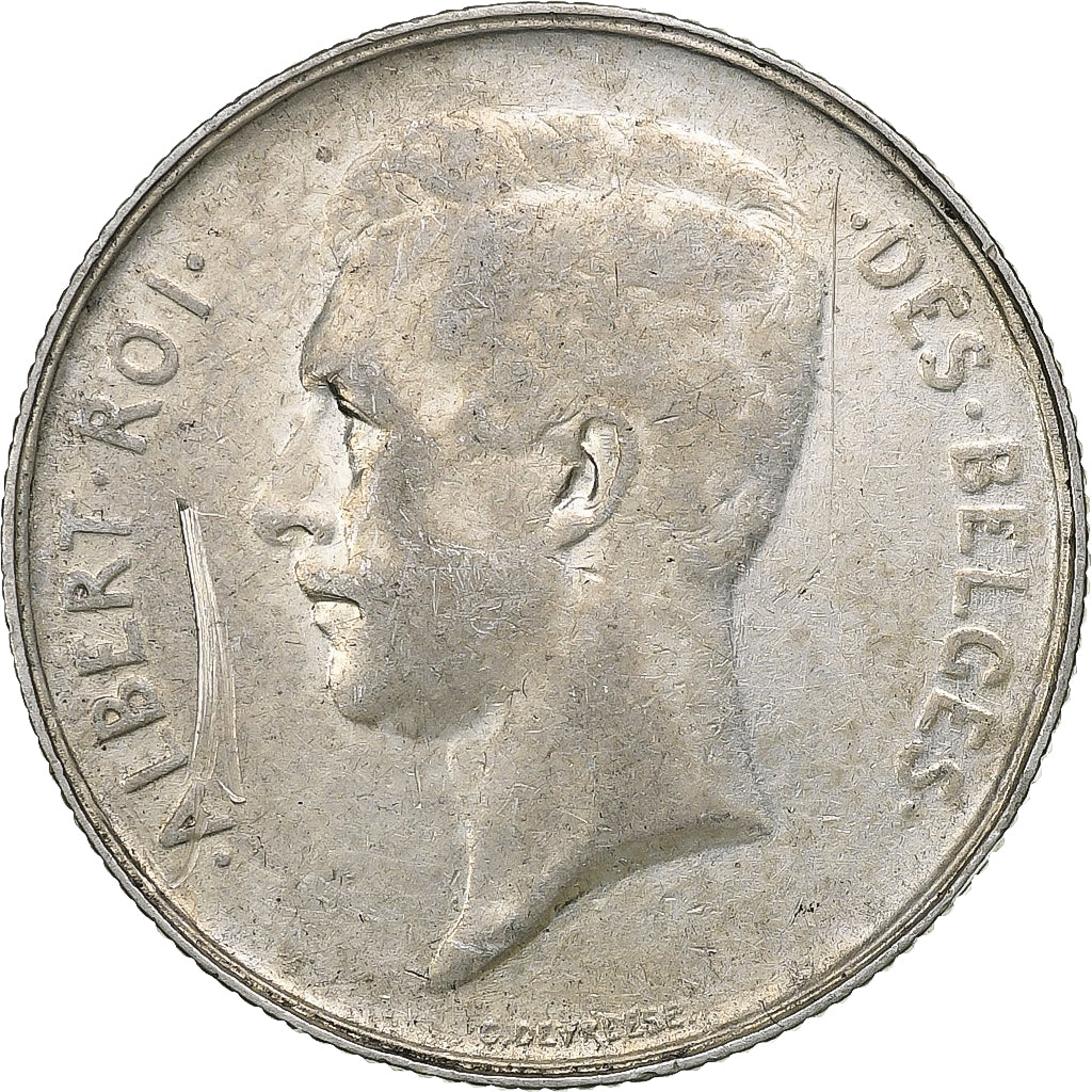 Belgio, 2 Francs, 2 Frank, 1910, BB, Argento, KM:74