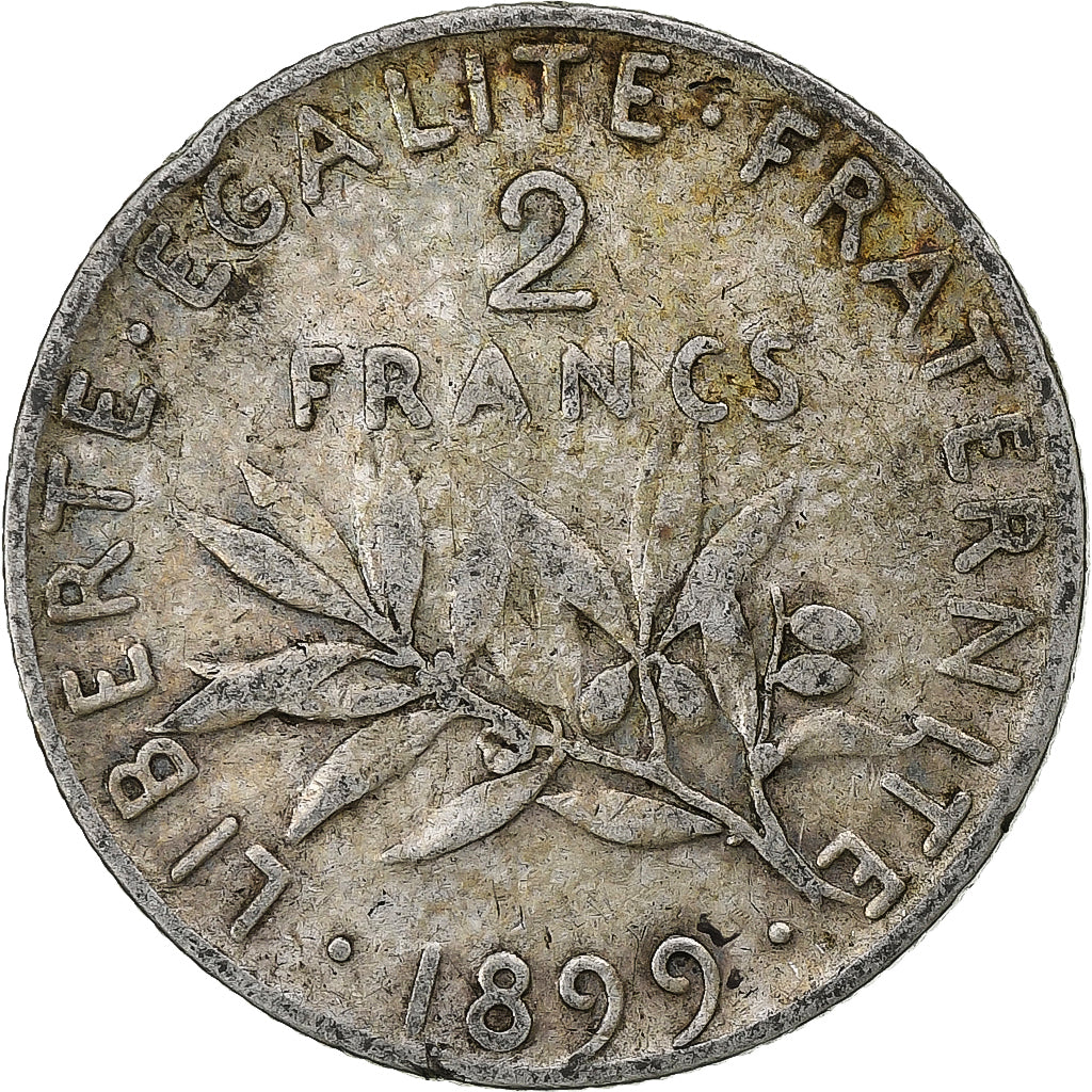 Coin, France, Semeuse, 2 Francs, 1899, Paris, AU(50-53), Silver, KM:845.1