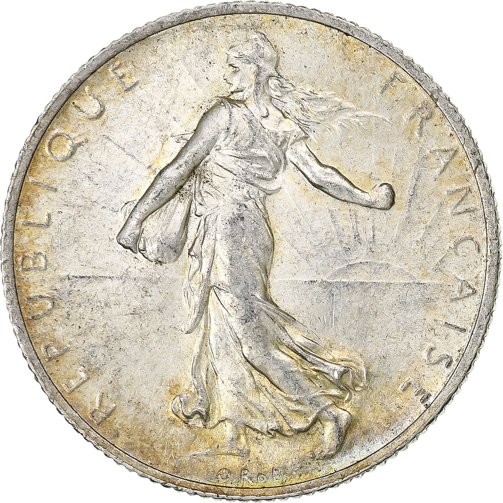 France, Semeuse, 2 Francs, 1916, Paris, MS(64), Silver, KM:845.1, Gadoury:532