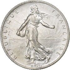 France, Semeuse, 2 Francs, 1917, Paris, MS(64), Silver, KM:845.1, Gadoury:532