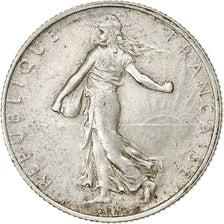 Frankrijk, 2 Francs, Semeuse, 1920, Paris, Zilver, PR, Gadoury:532, KM:845.1