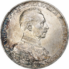 German States, PRUSSIA, Wilhelm II, 3 Mark, 1913, Berlin, Silver, AU(55-58)