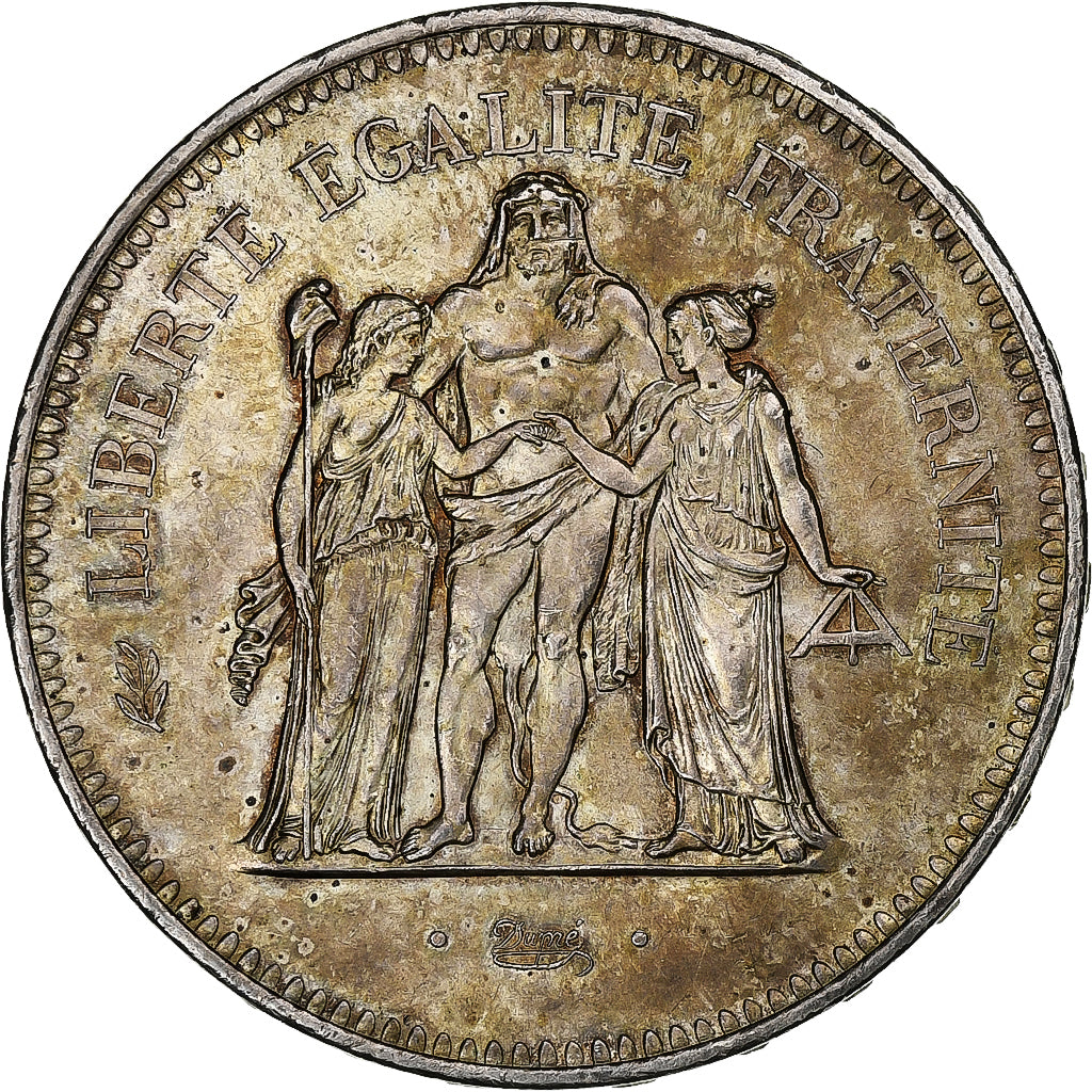 France, 50 Francs, Hercule, 1978, Paris, Silver, MS(60-62), Gadoury:882