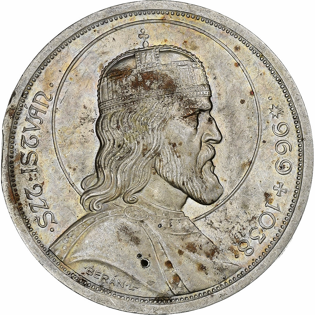 Hungary, 5 Pengö, 1938, Budapest, Silver, EF(40-45), KM:516