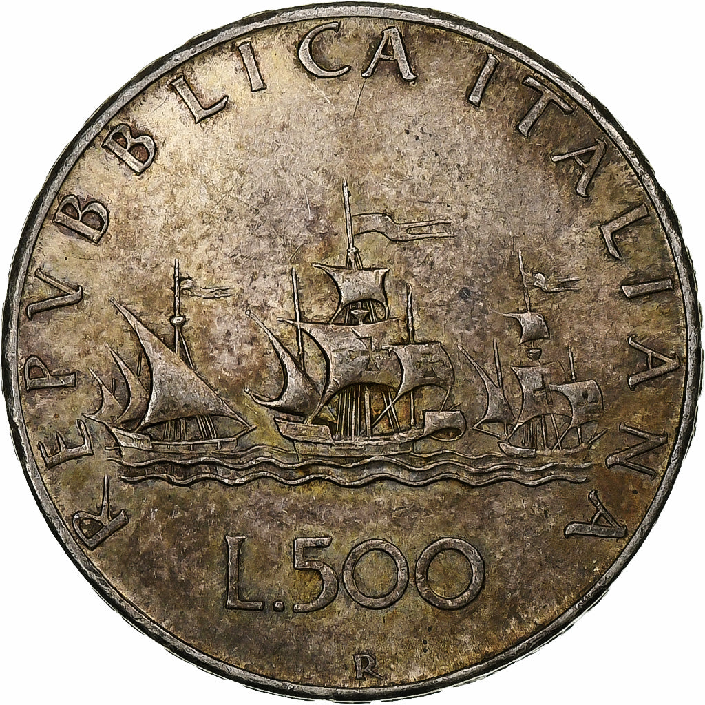 Italy, 500 Lire, 1958, Rome, Silver, MS(60-62), KM:98