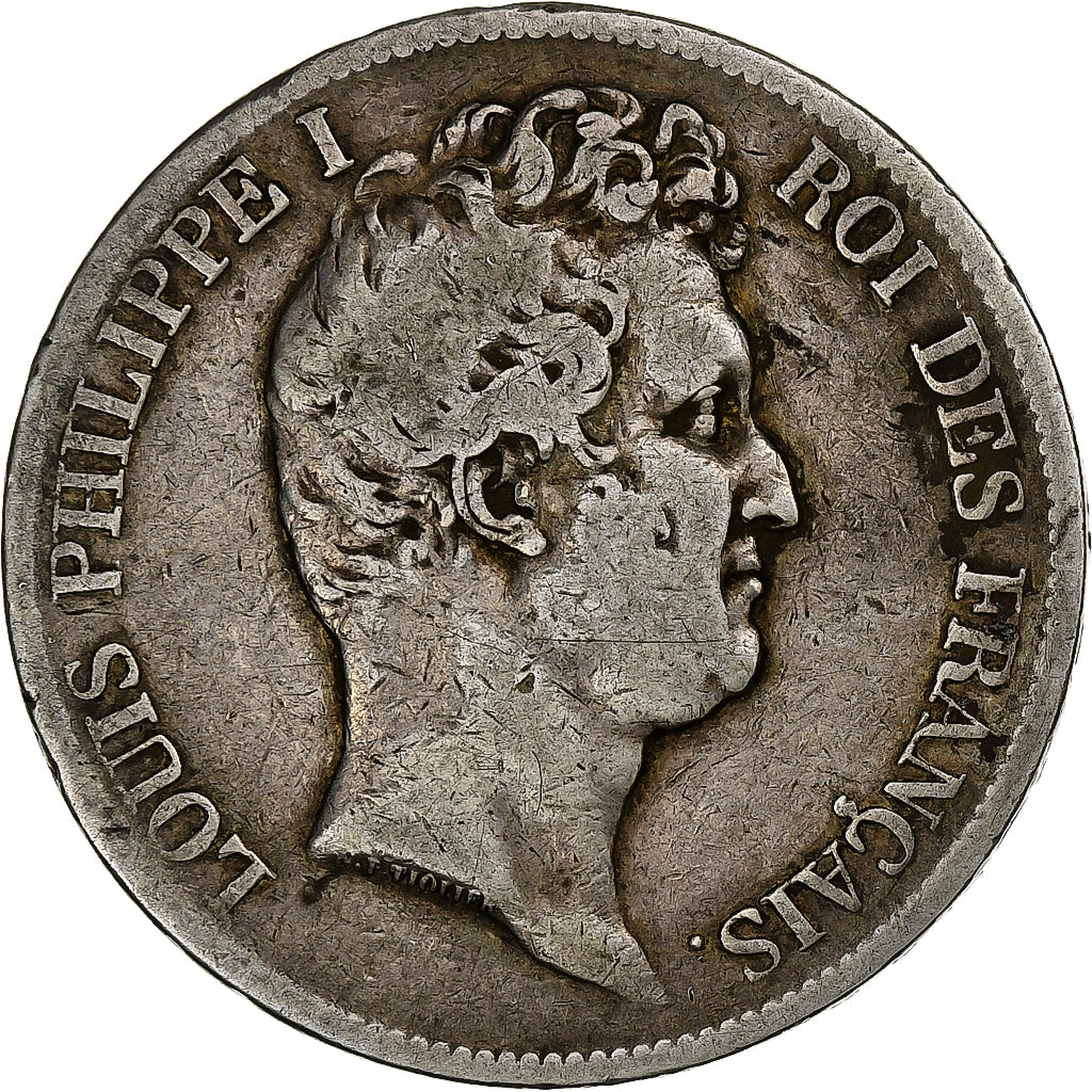 France, 5 Francs, Louis-Philippe, 1830, Lille, Silver, VF(20-25), Gadoury:676