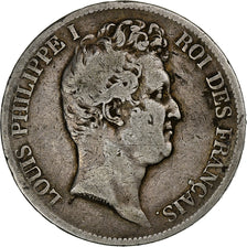France, 5 Francs, Louis-Philippe, 1830, Lille, Silver, VF(20-25), Gadoury:676
