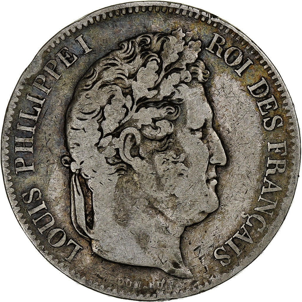 Francia, 5 Francs, Louis-Philippe, 1832, Lille, Argento, MB+, Gadoury:678