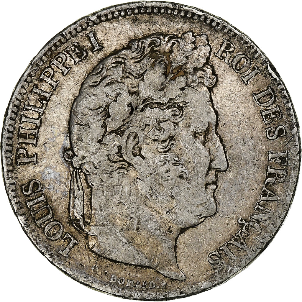 France, 5 Francs, Louis-Philippe, 1834, Paris, Silver, VF(30-35), Gadoury:678