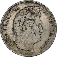France, 5 Francs, Louis-Philippe, 1834, Paris, Silver, VF(30-35), Gadoury:678