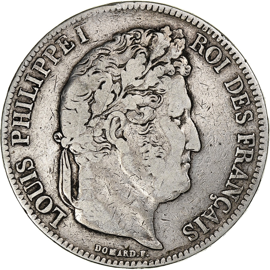 France, 5 Francs, Louis-Philippe, 1834, Rouen, Silver, VF(30-35), Gadoury:678