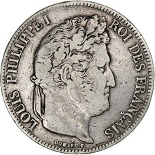 France, 5 Francs, Louis-Philippe, 1834, Rouen, Silver, VF(30-35), Gadoury:678