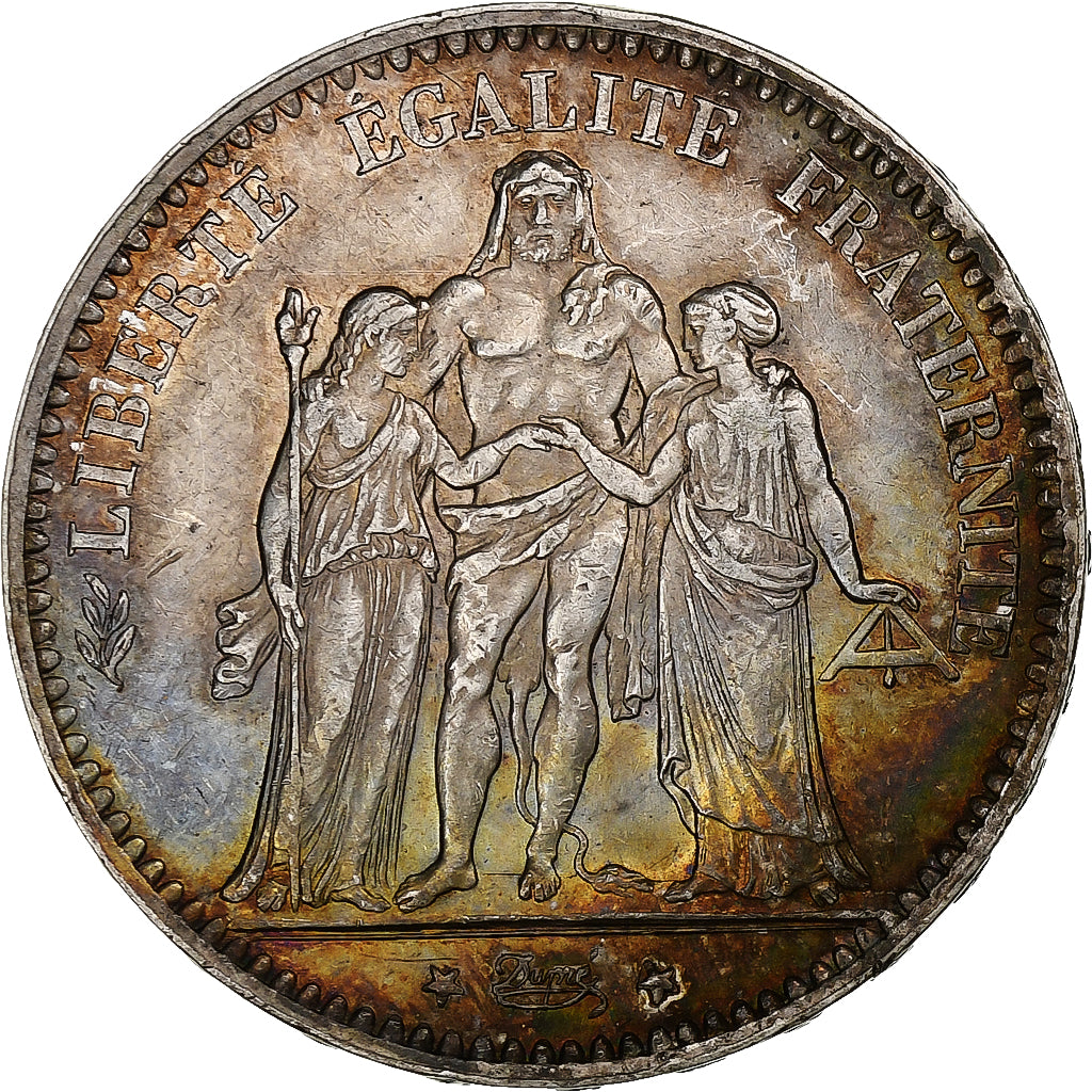 France, 5 Francs, Hercule, 1876, Paris, Silver, VF(30-35), Gadoury:745a