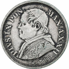 Italien Staaten, PAPAL STATES, Pius IX, 10 Soldi, 50 Centesimi, 1868-XXIII