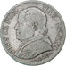 ITALIAN STATES, PAPAL STATES, Pius IX, Lira, 1866, Rome, Silver, VF(30-35)