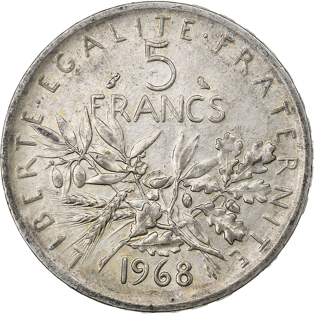 France, 5 Francs, Semeuse, 1968, Argent, TTB, Gadoury:770, KM:926