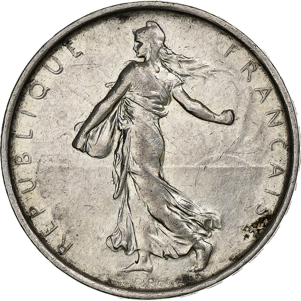 France, 5 Francs, Semeuse, 1968, Silver, AU(55-58), Gadoury:770, KM:926