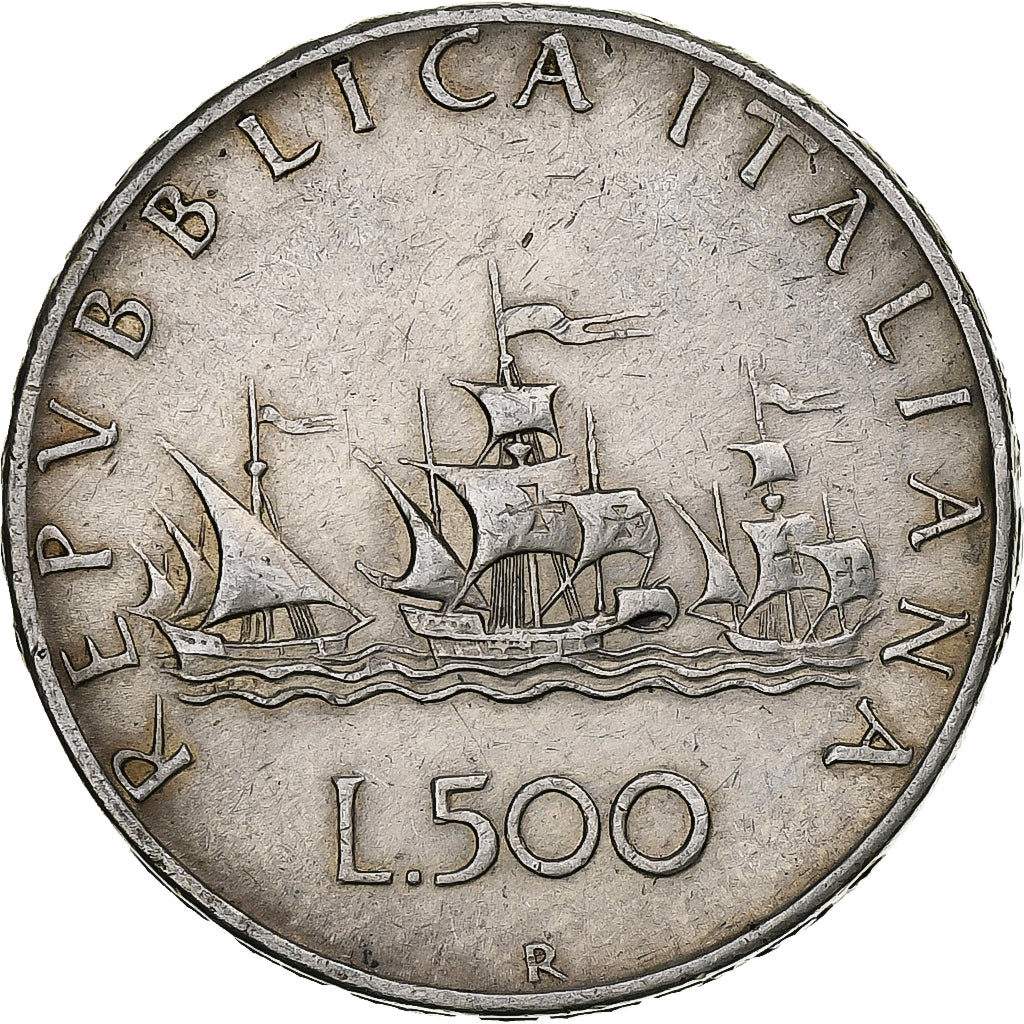 Coin, Italy, 500 Lire, 1964, Rome, EF(40-45), Silver, KM:98