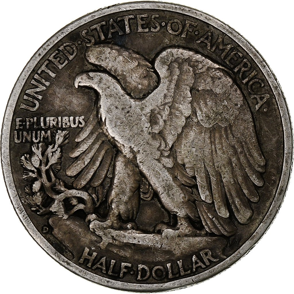 United States, Half Dollar, Walking Liberty, 1941, Denver, Silver, VF(20-25)