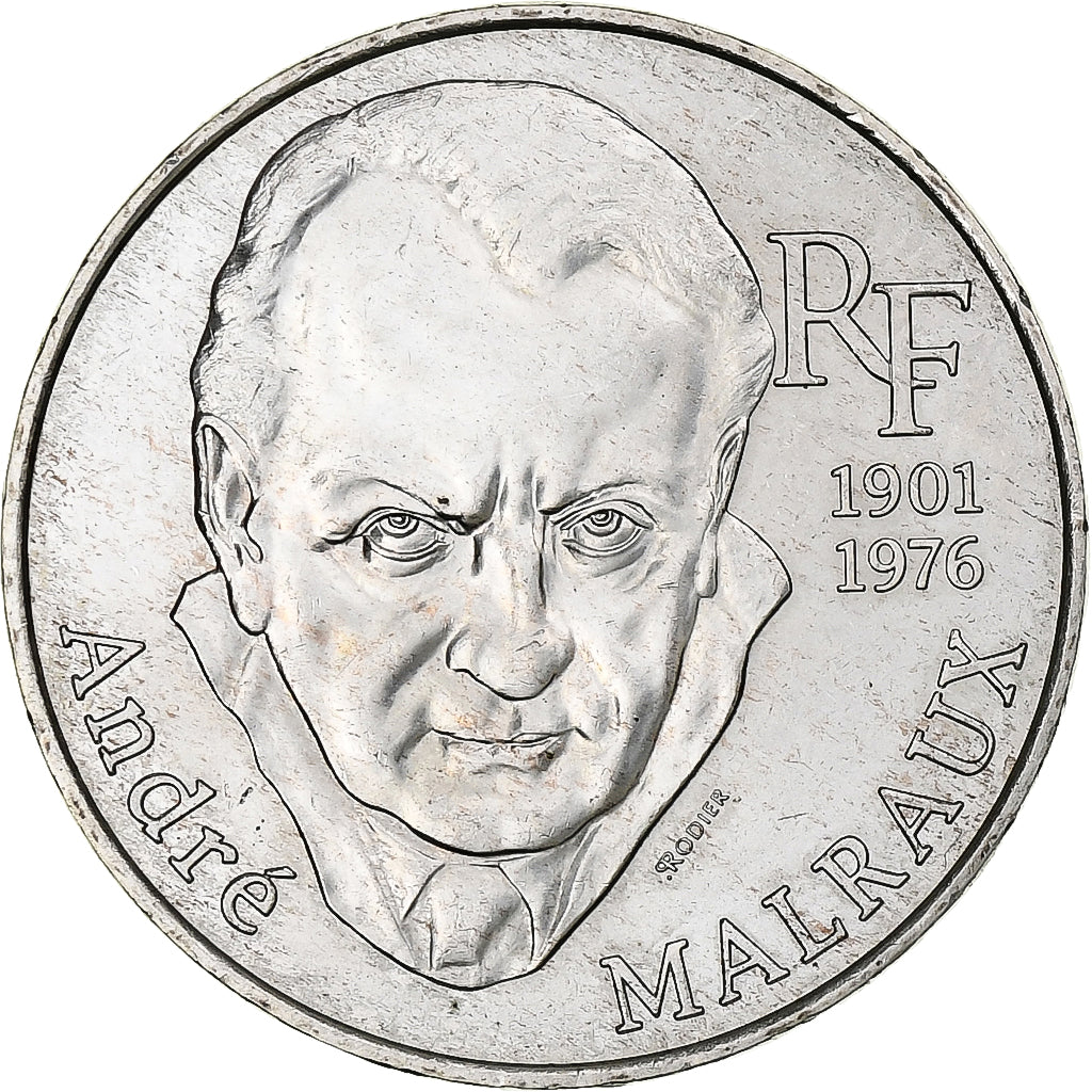 France, 100 Francs, André Malraux, 1997, Argent, SUP+, Gadoury:954, KM:1188