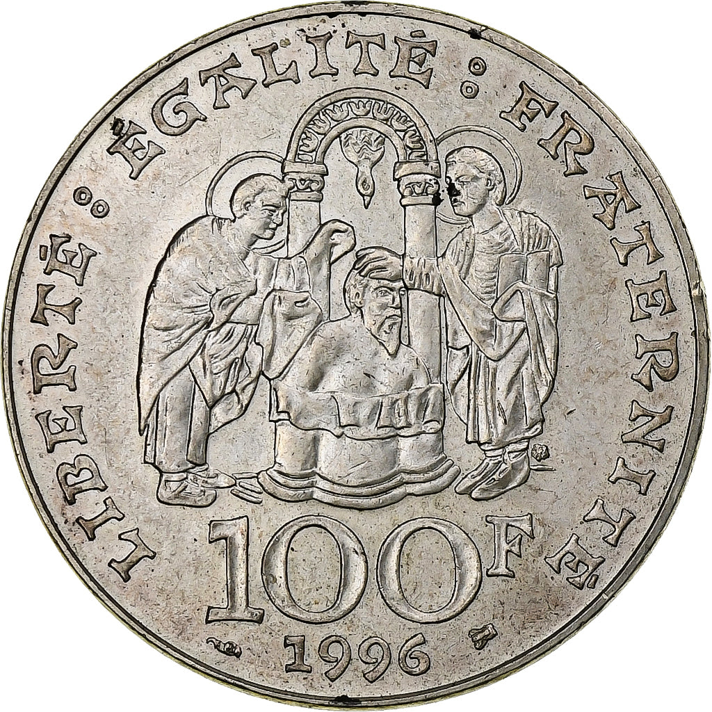 Frankrijk, 100 Francs, Clovis, 1996, Zilver, UNC-, Gadoury:953, KM:1180