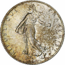 France, 2 Francs, Semeuse, 1919, Paris, Silver, MS(63), Gadoury:532, KM:845.1