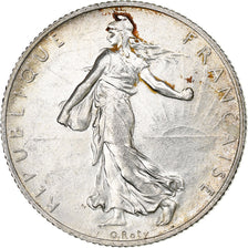 Francja, 2 Francs, Semeuse, 1915, Paris, Srebro, AU(55-58), Le Franc:F.266