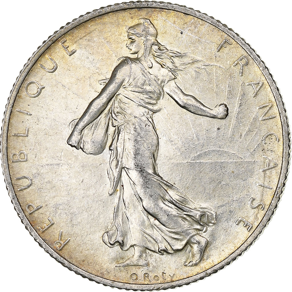 France, 2 Francs, Semeuse, 1915, Paris, Silver, AU(55-58), Le Franc:F.266