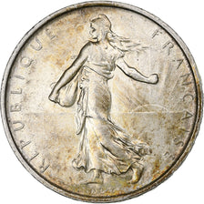 Francja, 5 Francs, Semeuse, 1969, Paris, Srebro, MS(63), Gadoury:770, KM:926
