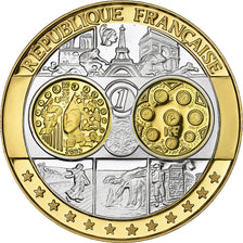 France, Medal, L'Europe, 2002, Silver, République Française, MS(65-70)