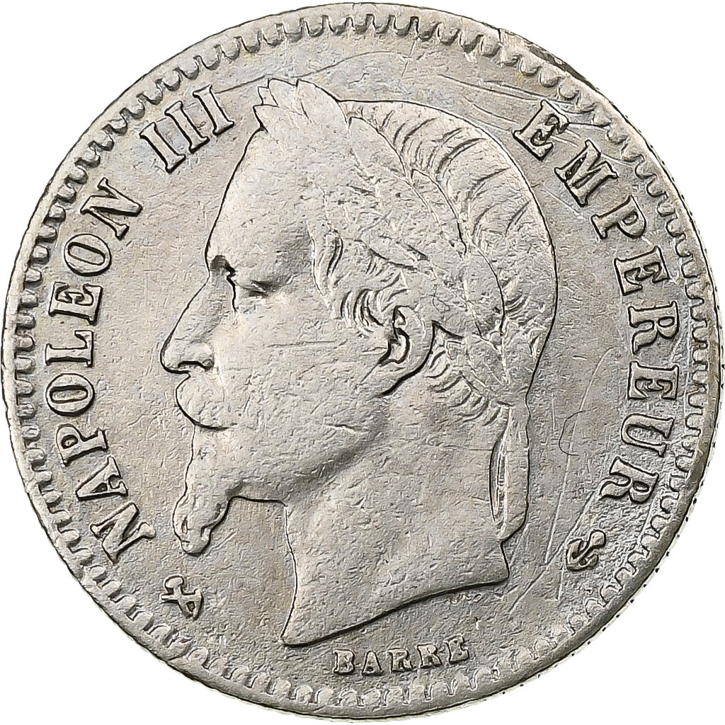 France, Napoleon III, 50 Centimes, 1867, Bordeaux, Silver, VF(20-25)