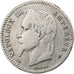 France, Napoleon III, 50 Centimes, 1867, Bordeaux, Silver, VF(20-25)