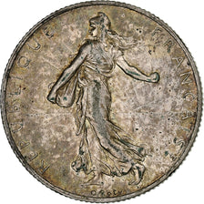 Frankrijk, 2 Francs, Semeuse, 1920, Paris, Zilver, ZF+, Gadoury:532, KM:845.1
