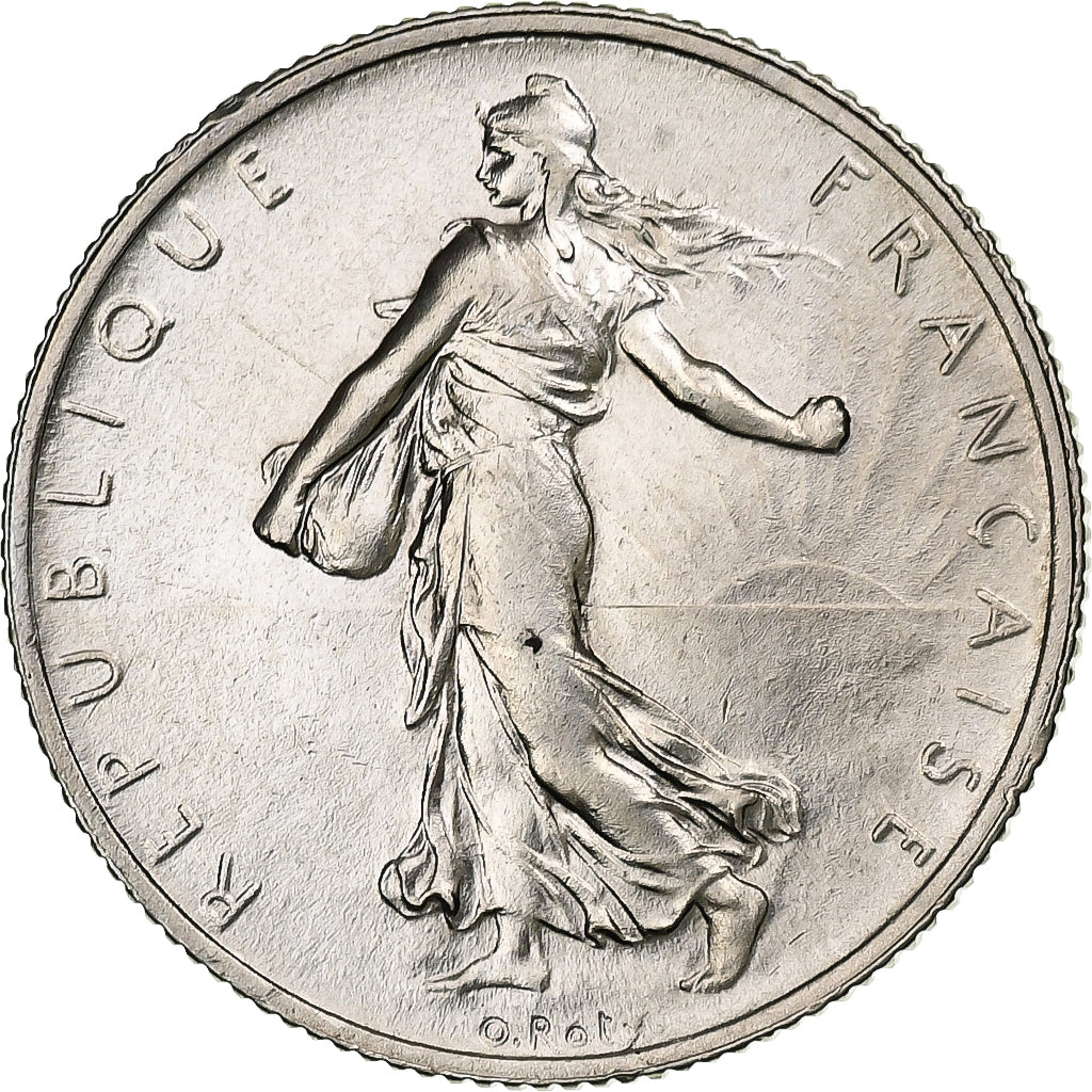 France, 2 Francs, Semeuse, 1914, Castelsarrasin, Silver, MS(60-62), Gadoury:532