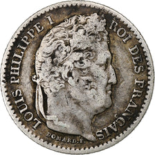 França, 25 Centimes, Louis-Philippe, 1845, Rouen, Prata, AU(50-53)