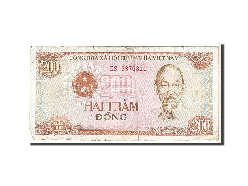 Billet, Viet Nam, 200 Dông, 1987, TB