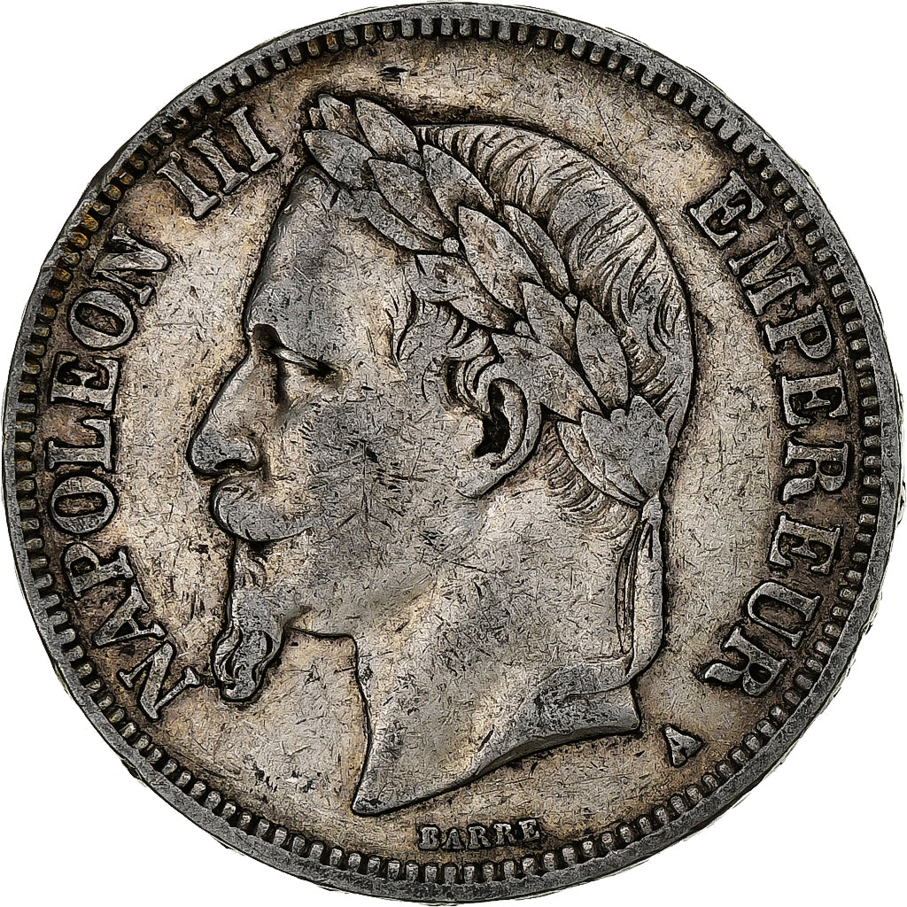 France, Napoleon III, 5 Francs, 1867, Paris, Silver, VF(30-35), KM:799.1