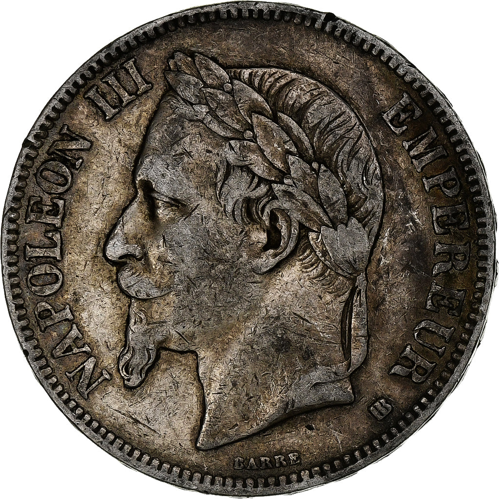 France, Napoléon III, 5 Francs, 1868, Strasbourg, Argent, TB+, Gadoury:739