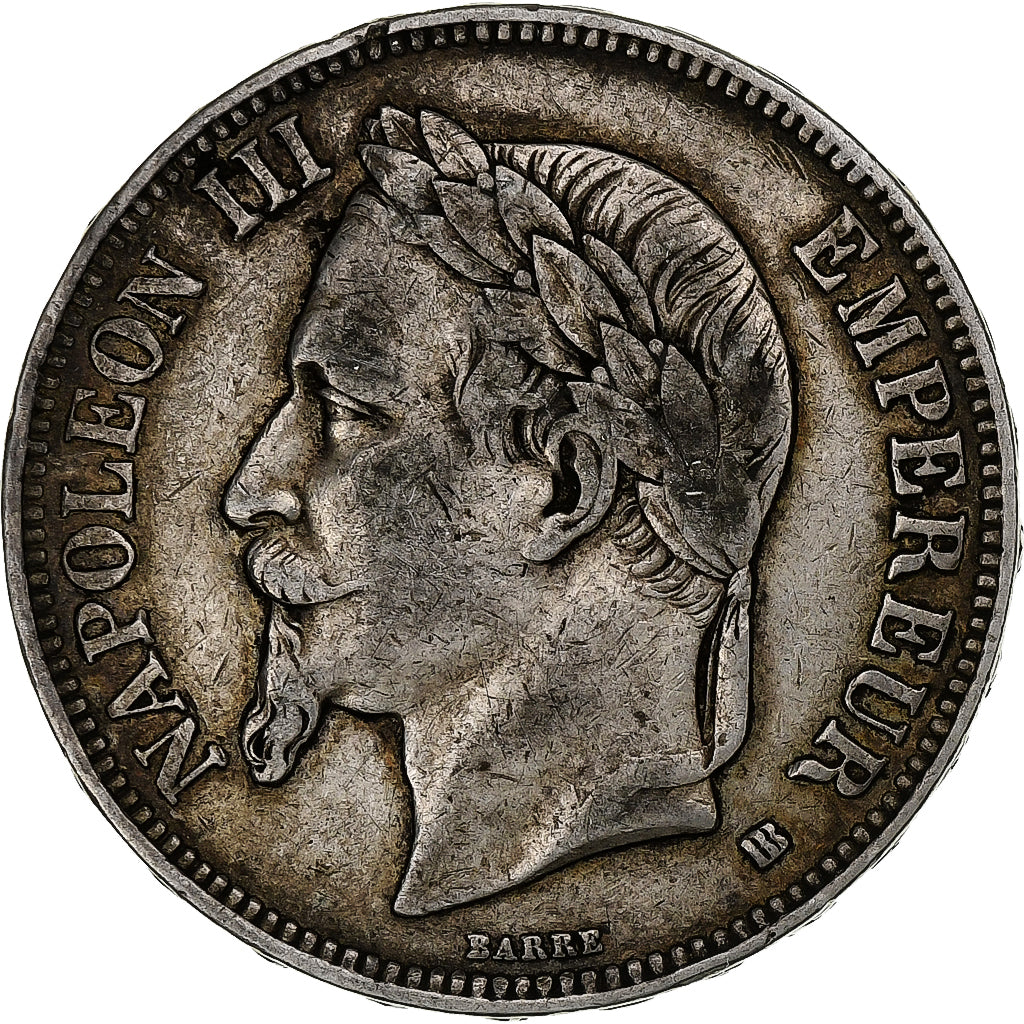 France, Napoléon III, 5 Francs, 1868, Strasbourg, Argent, TB+, Gadoury:739