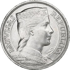 Latvia, 5 Lati, 1932, Silver, AU(55-58), KM:9