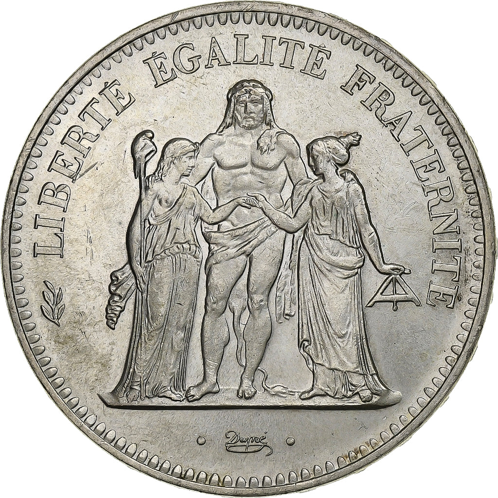 France, 50 Francs, Hercule, 1974, Hybrid issue, Silver, AU(50-53), Gadoury:882a