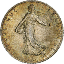 França, 2 Francs, Semeuse, 1919, Paris, Prata, MS(63), Gadoury:532, KM:845.1