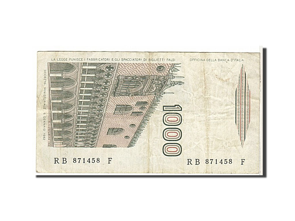 Banknote, Italy, 1000 Lire, 1982, KM:109a, VF(20-25)